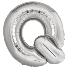 Large Letter Q Silver